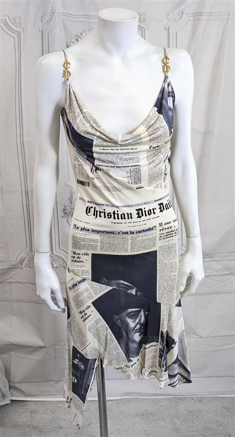 john galliano newspaper dress.